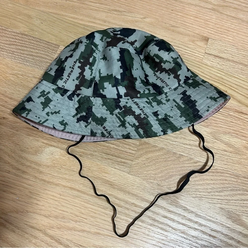 Energetic Contest Military Camouflage Kids Sun Bucket Hat Green